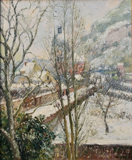 Georges Manzana Pissarro - Les Andelys sous la Neige
